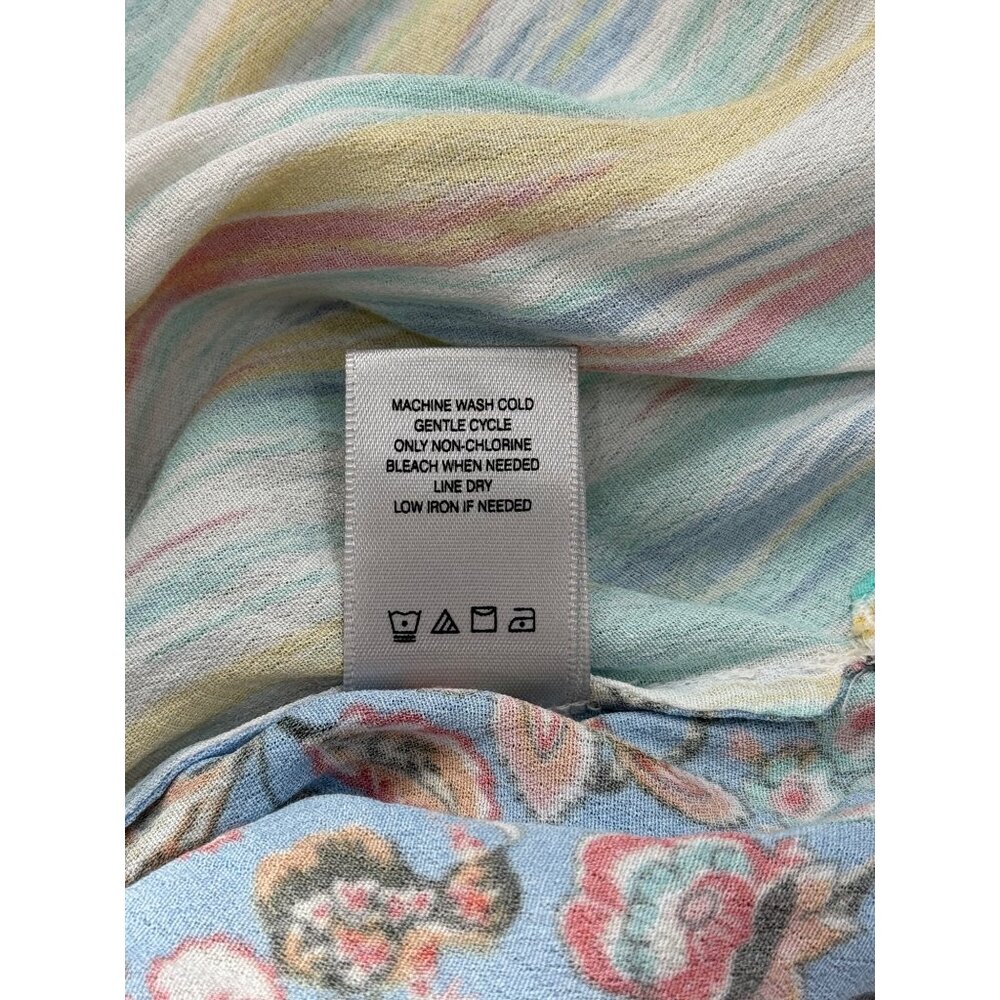 John Mark Tunic Button-Up Colorful Mixed Print Bo… - image 8